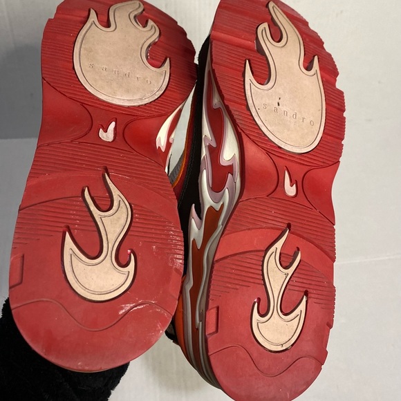 SANDRO Paris Trainers Flame Sole Sneakers Size 6.5 - Picture 8 of 13